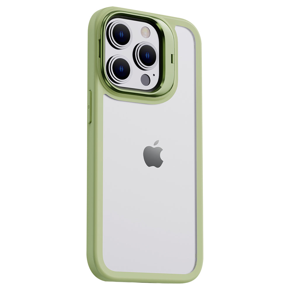 X-Level til iPhone 14 Pro PC TPU mat telefoncover Aluminiumslegering usynligt Kickstand Cover X-Level til iPhone 14 Pro PC TPU mat telefoncover Aluminiumslegering usynligt Kickstand Cover